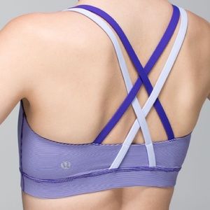 Lululemon Energy sports bra purple stripe size xs